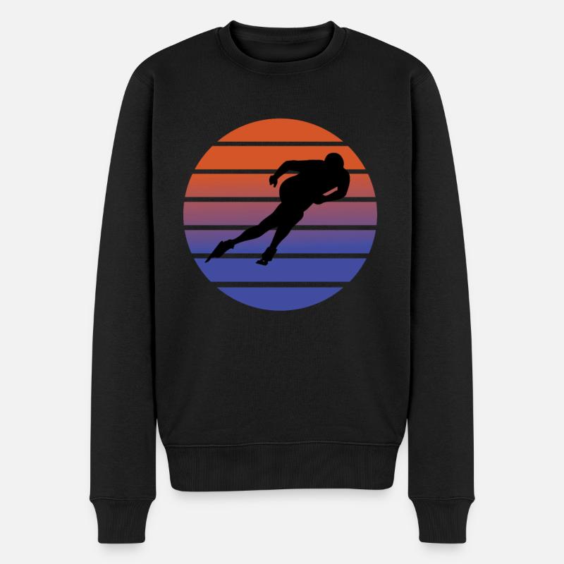 Patinage de vitesse - Pull Premium bio Homme - noir