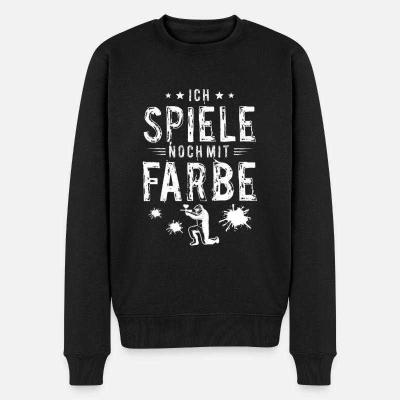 Paintball Paintballer Gotcha Geschenkidee - Männer Premium Bio Pullover - Schwarz