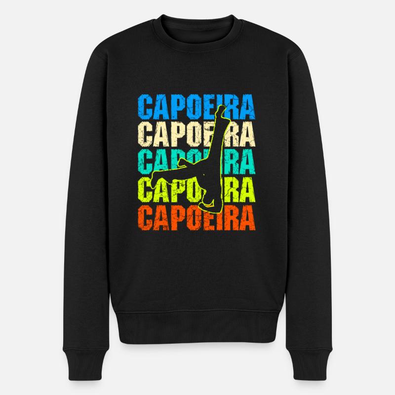 Capoeira Brasilien Kampfkunst - Männer Premium Bio Pullover - Schwarz