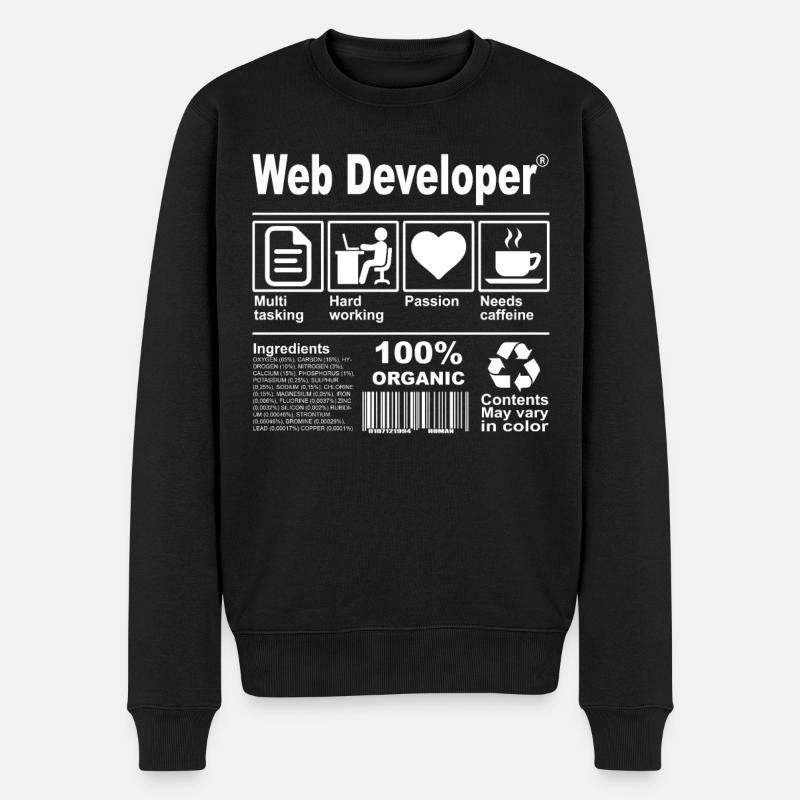 Web Developer - Men's Premium Organic Jumper - black
