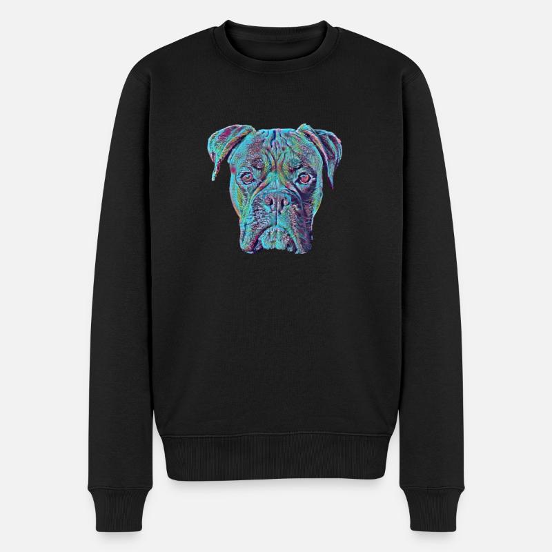 Boxer Funny - Männer Premium Bio Pullover - Schwarz