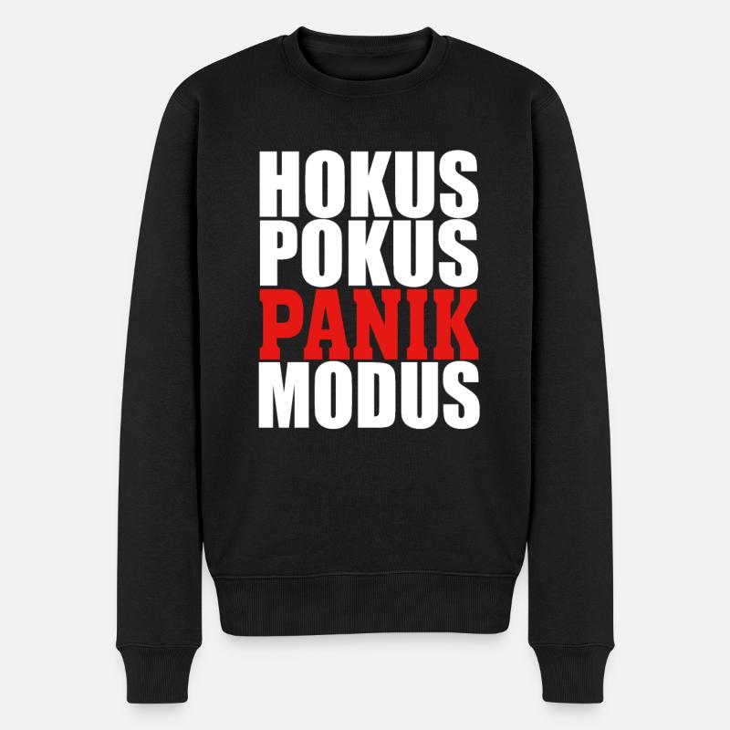 Hokus Pokus Modus - Männer Premium Bio Pullover - Schwarz