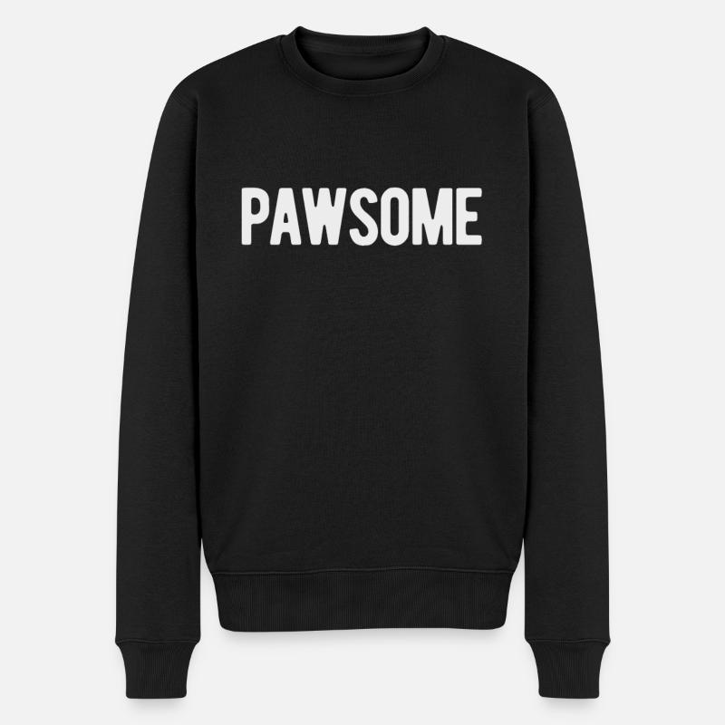 Pawsome - Männer Premium Bio Pullover - Schwarz