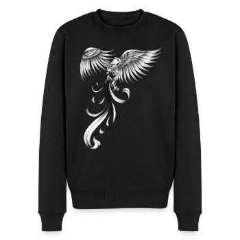 Phoenix Mystic Bird Légendaire Feu Vintage Rétro - Pull Premium bio Homme - noir - Devant - Nico (187cm)