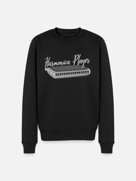 Harmonica Player Harmonica Harmonica cadeau - Pull Premium bio Homme - noir