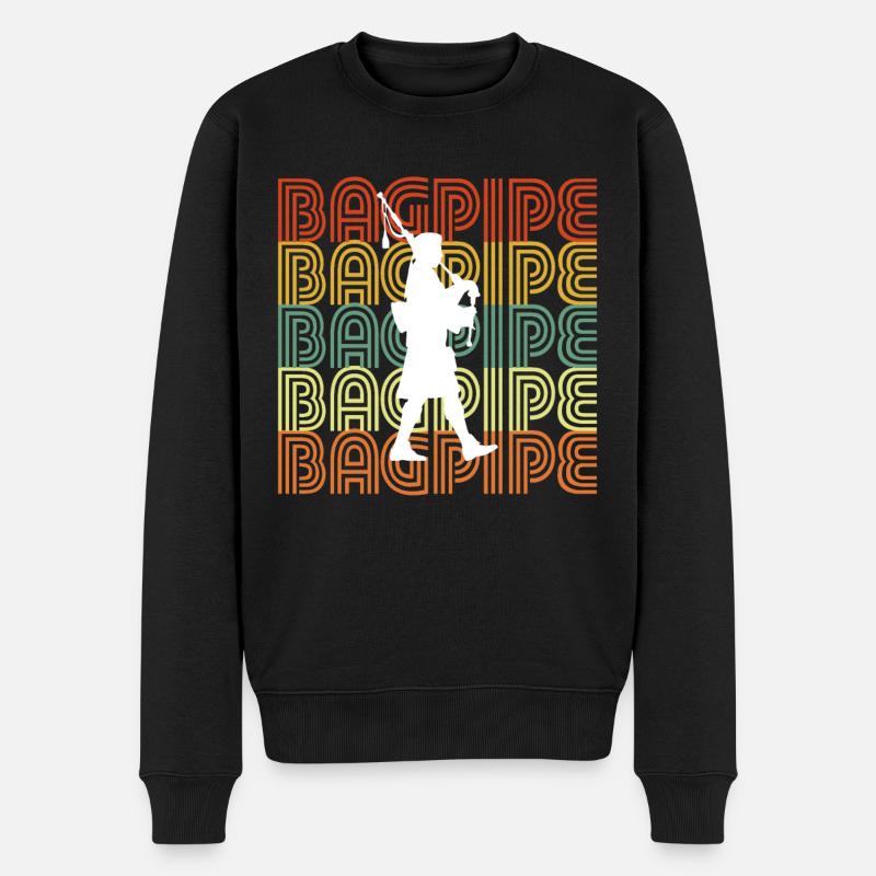 BAGPIPE - Pull Premium bio Homme - noir