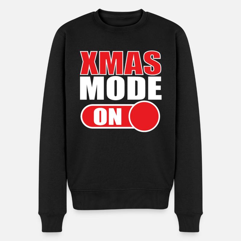Xmas Weihnachten lustig - Männer Premium Bio Pullover - Schwarz