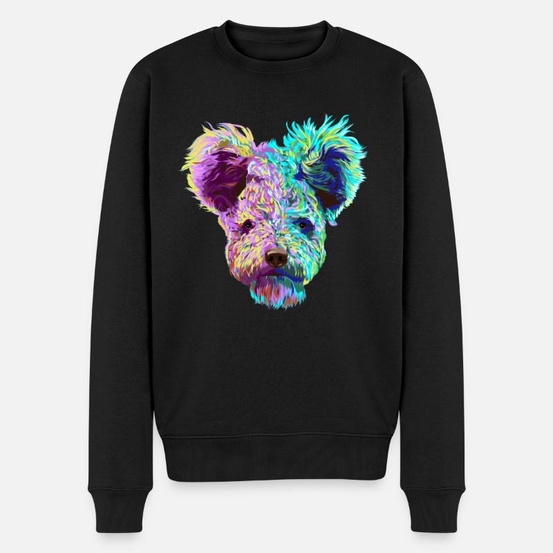 Splash Pumi chien - Pull Premium bio Homme - noir