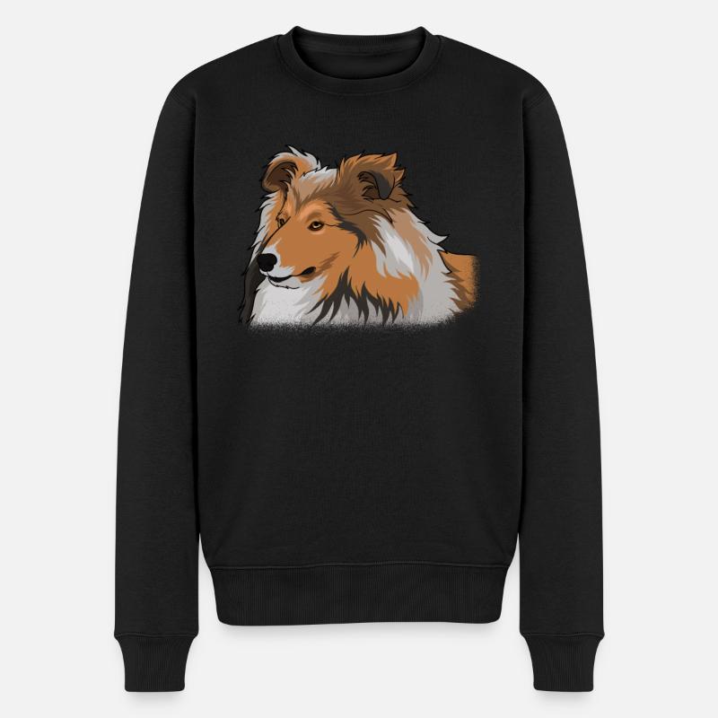 Sheltie Berger Shetland Sheepdog Hund - Männer Premium Bio Pullover - Schwarz