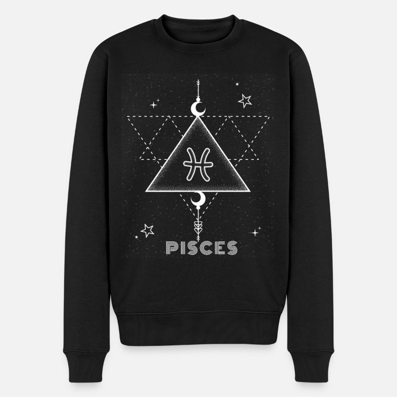 Fische Fische Fische - Männer Premium Bio Pullover - Schwarz