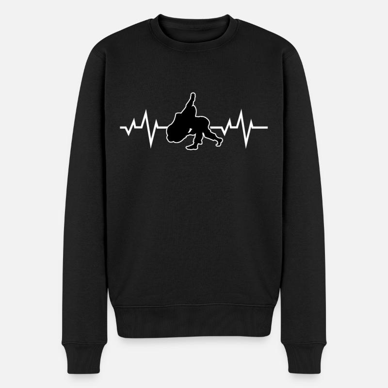 Judo - Männer Premium Bio Pullover - Schwarz