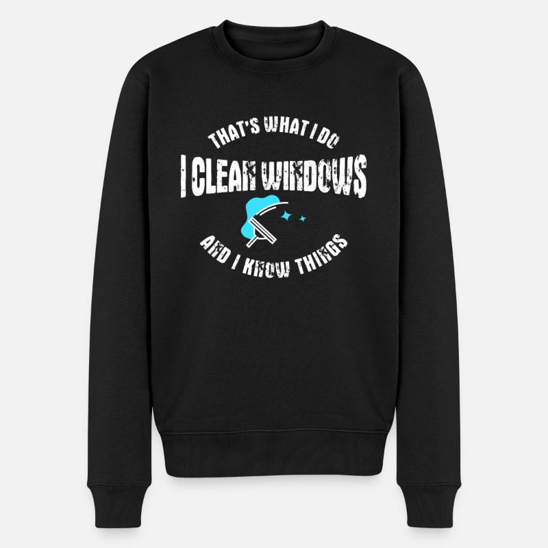 laveur de vitre - Pull Premium bio Homme - noir