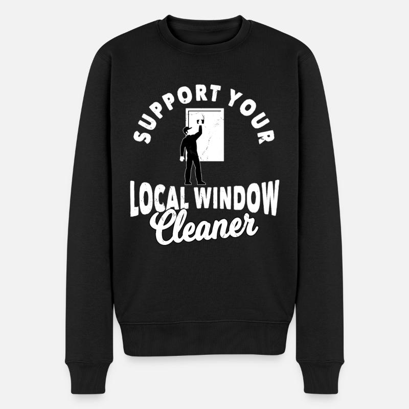 Fensterputzer - Männer Premium Bio Pullover - Schwarz