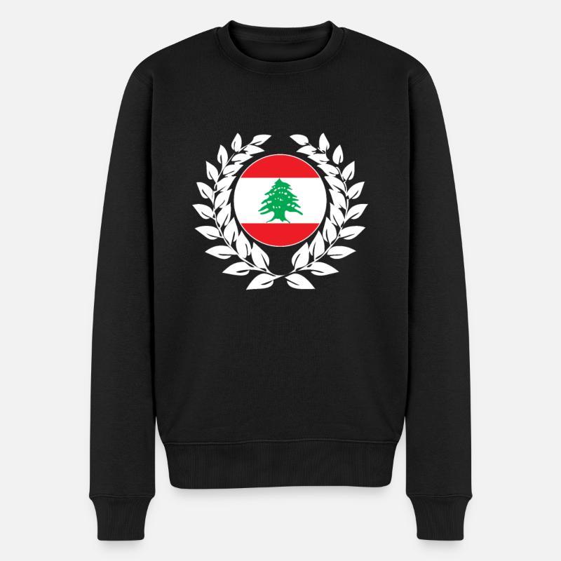 Drapeau libanais drapeau libanais - Pull Premium bio Homme - noir