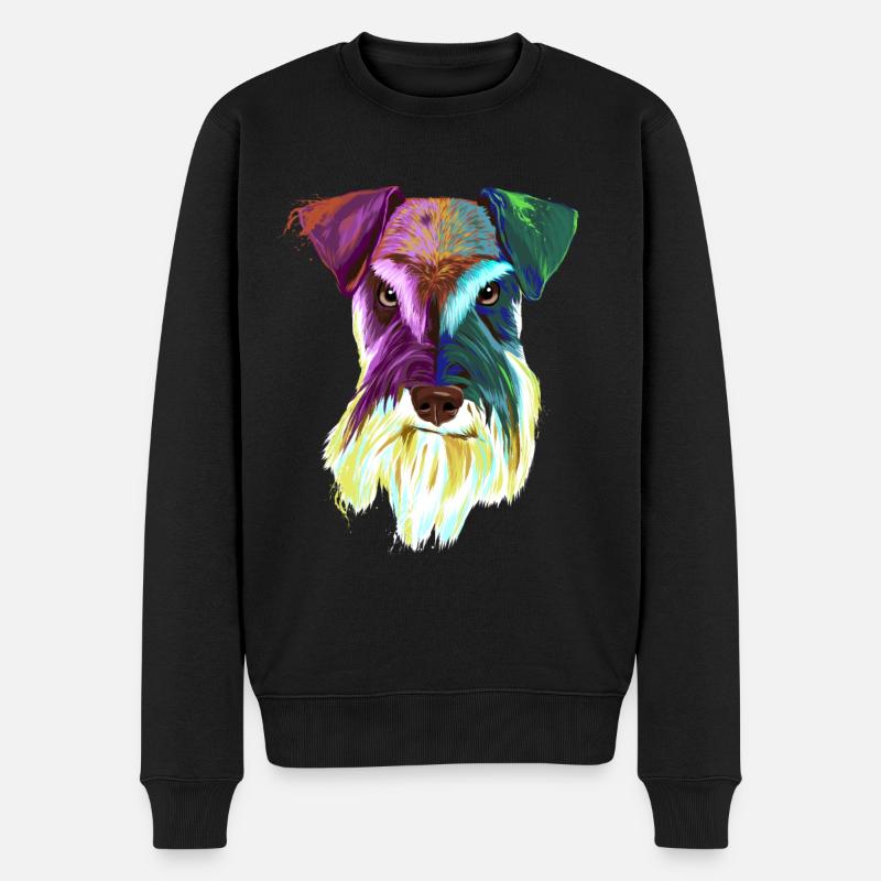 Splash schnauzer chien - Pull Premium bio Homme - noir