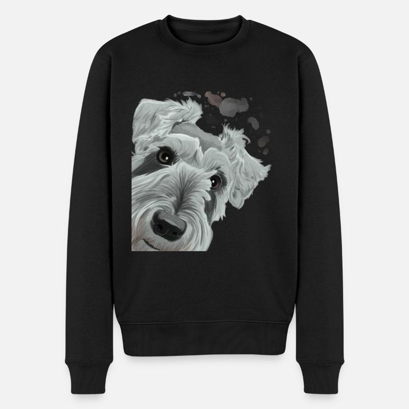 Chien museau curieux - Pull Premium bio Homme - noir