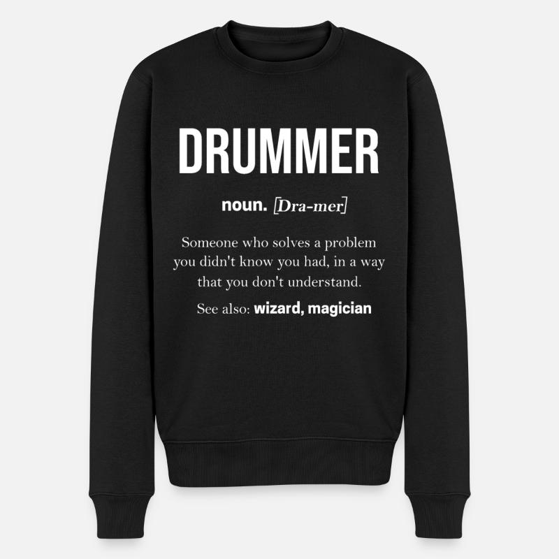 Tambours - Pull Premium bio Homme - noir