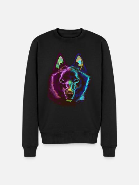 Splash Schipperke Dog - Men's Premium Organic Jumper - black