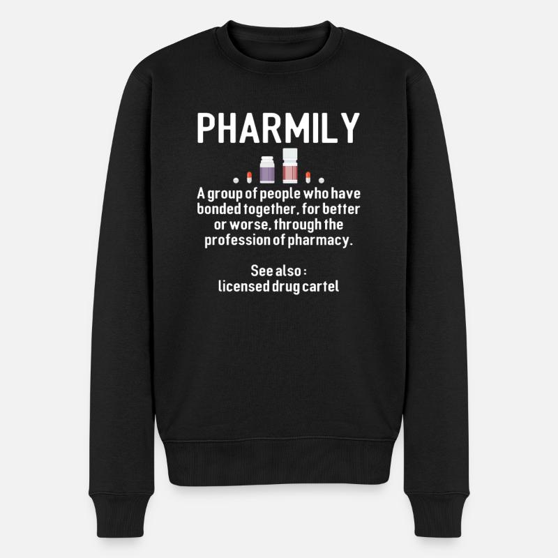 pharmily, Apothekertechniker, pharm tech Geschenke - Männer Premium Bio Pullover - Schwarz