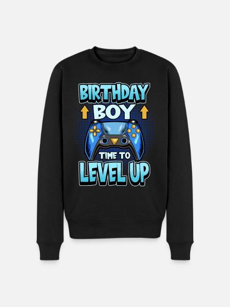 Gamer fødselsdag fødselsdag siger gaming gave - Økologisk premium-sweatshirt til mænd - sort