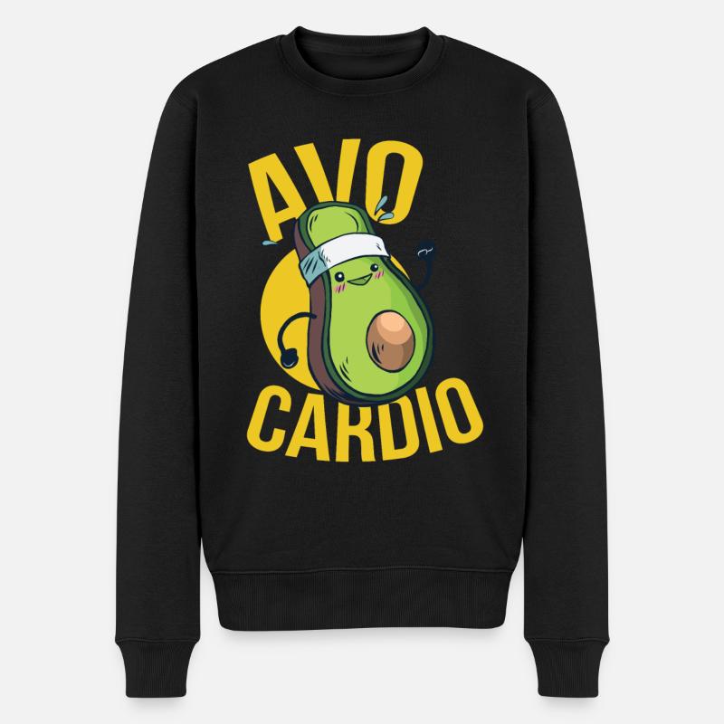 AvoCardio - Männer Premium Bio Pullover - Schwarz