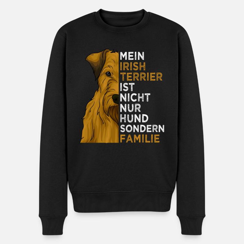 Irish Terrier Hund Familie schönes Geschenk - Männer Premium Bio Pullover - Schwarz
