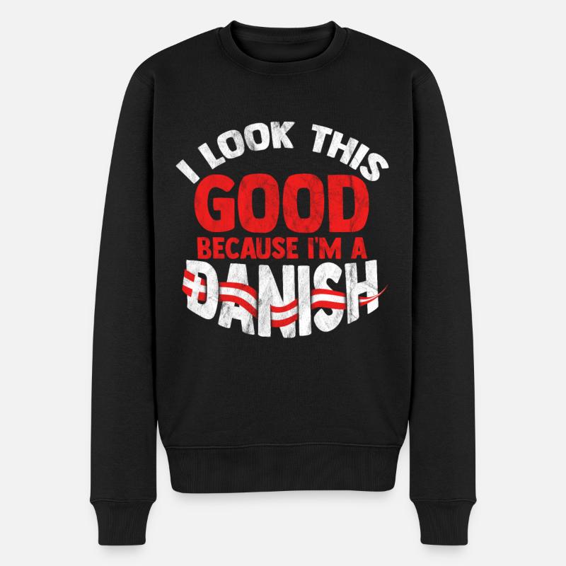 Dänemark - Männer Premium Bio Pullover - Schwarz