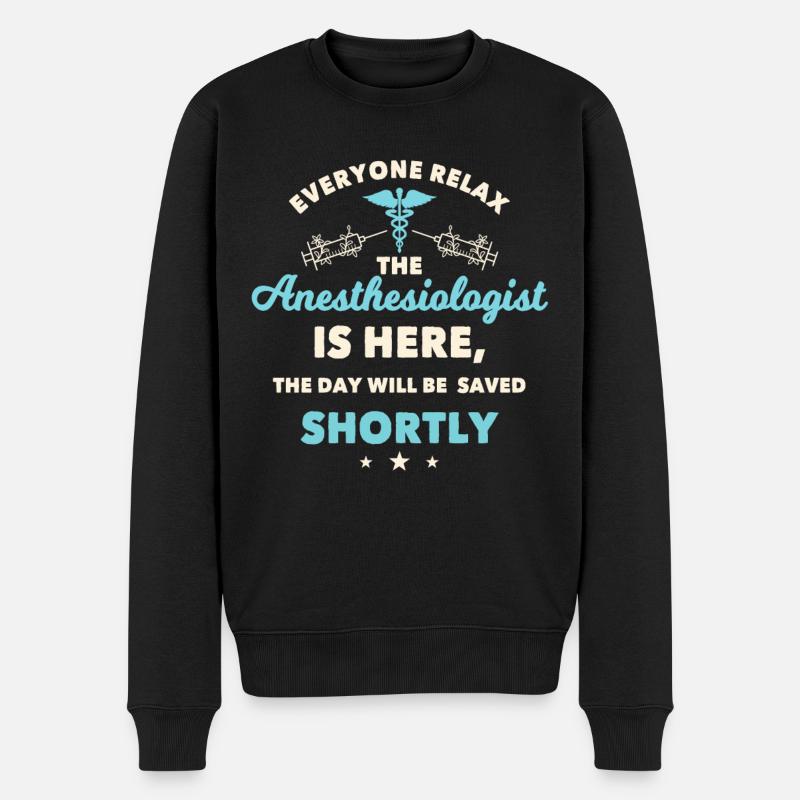 Anesthésie anesthésiste - Pull Premium bio Homme - noir