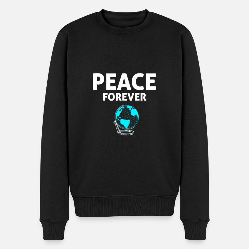 Pace per sempre pace nel mondo Pace e amore - Maglione ecologico premium da uomo - nero