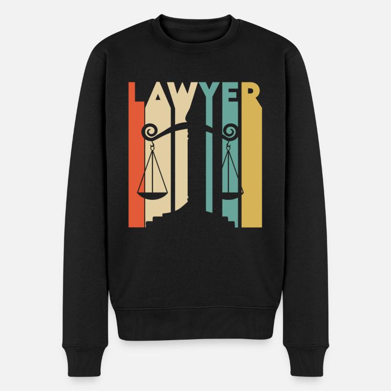 Anwalt - Männer Premium Bio Pullover - Schwarz