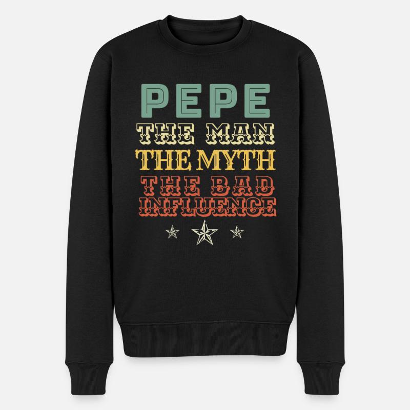 Soccer PEPE - Männer Premium Bio Pullover - Schwarz