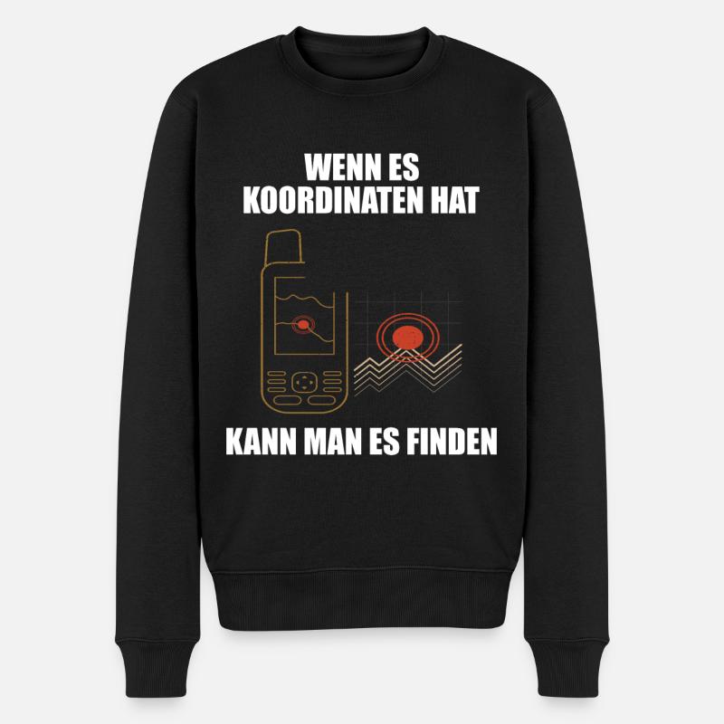 Geocaching Geocacher - Männer Premium Bio Pullover - Schwarz