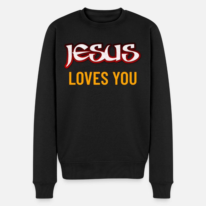 Jésus-Christ Jésus-Christ Jésus-Christ JésusChrist - Pull Premium bio Homme - noir