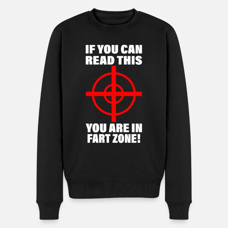 Furz Zone Furzzone Fart Zone Lustiger Spruch - Männer Premium Bio Pullover - Schwarz