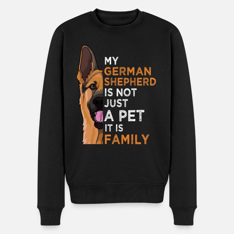 Deutscher Schäferhund Geschenk Herrchen - Männer Premium Bio Pullover - Schwarz