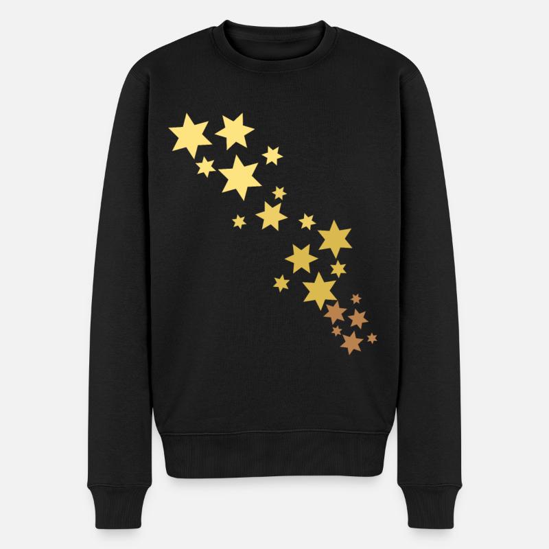 Sterne - Männer Premium Bio Pullover - Schwarz