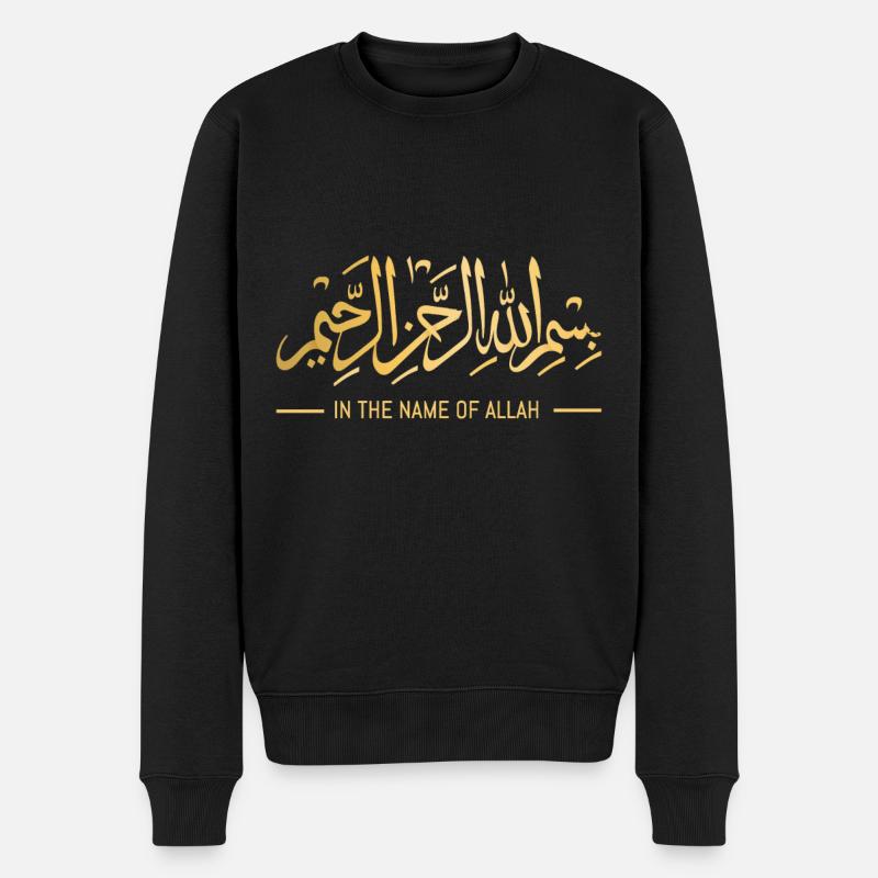 Islam Allah - Männer Premium Bio Pullover - Schwarz