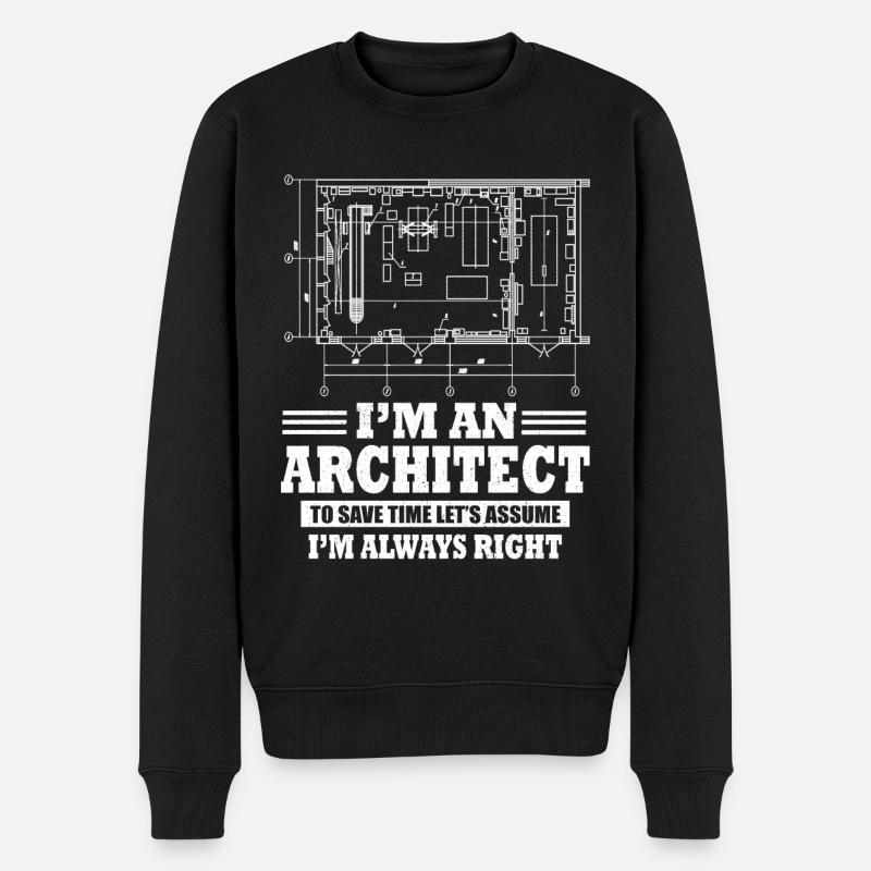 architecte - Pull Premium bio Homme - noir