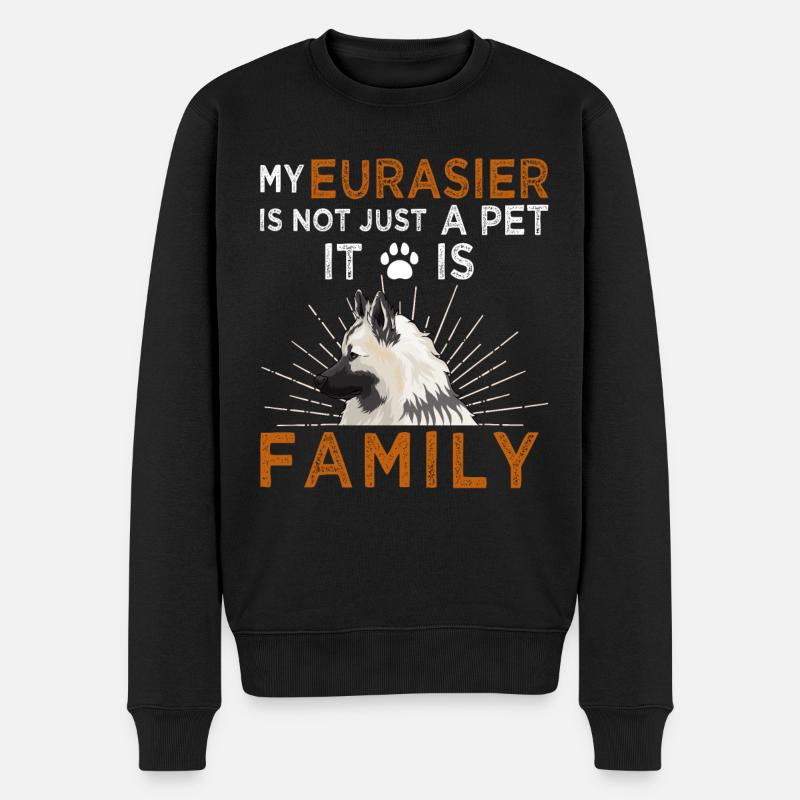 Eurasier Hund Schönes Geschenk - Männer Premium Bio Pullover - Schwarz