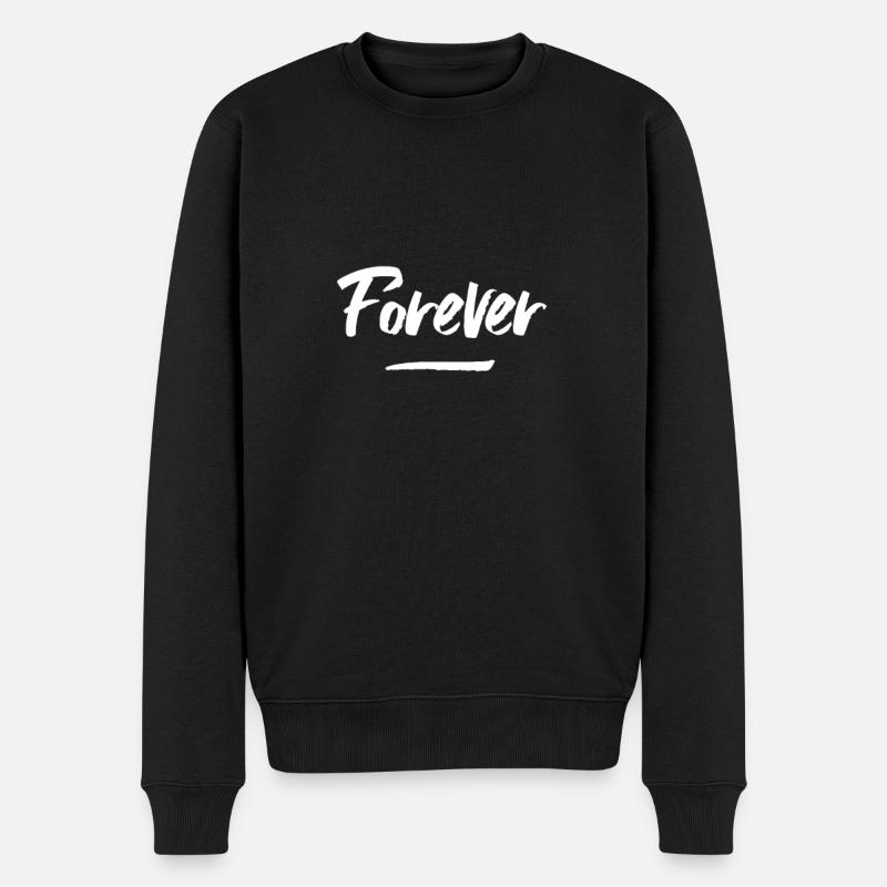Forever - Männer Premium Bio Pullover - Schwarz