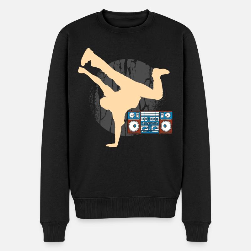 Breakdancer - Männer Premium Bio Pullover - Schwarz