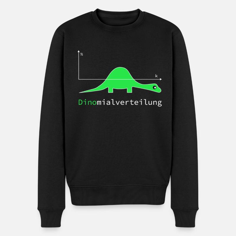 Dinomialverteilung Lustige Nerd Mathe Geschenkidee - Männer Premium Bio Pullover - Schwarz