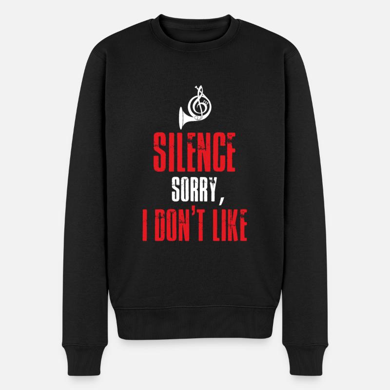 Klaxon Silence instrument à vent concert joueur de cor - Pull Premium bio Homme - noir