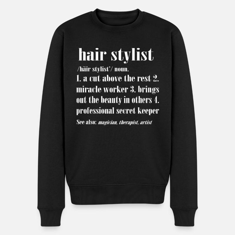 Friseur - Männer Premium Bio Pullover - Schwarz