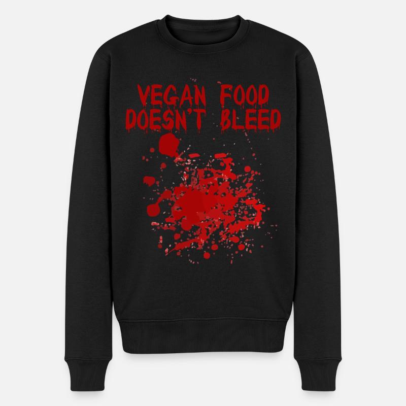 Veganismus Vegan - Männer Premium Bio Pullover - Schwarz