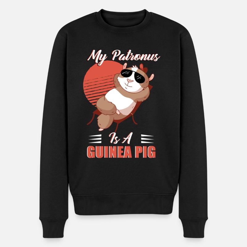 Meerschweinchen, Zauber, Zauberer, Magie - Männer Premium Bio Pullover - Schwarz