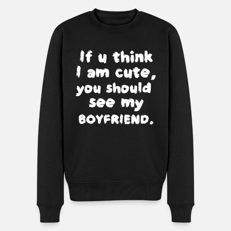 Saint-Valentin, Saint-Valentin, Saint-Valentin, - Pull Premium bio Homme - noir
