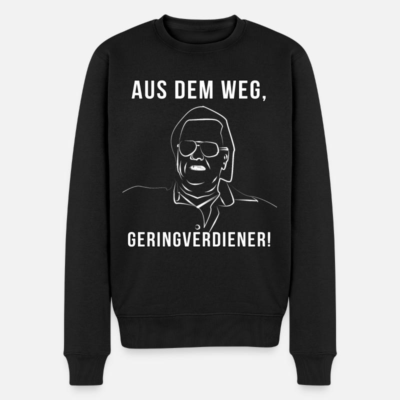 Aus dem Weg Geringverdiener! - Robert Geiss - Männer Premium Bio Pullover - Schwarz