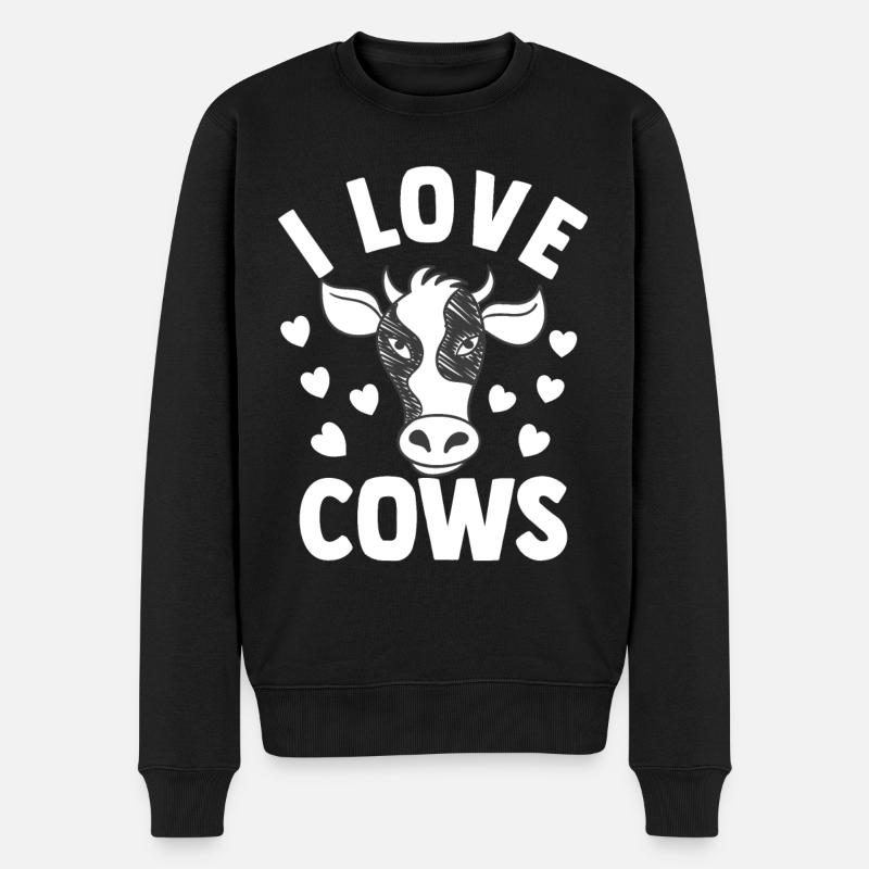 vache - Pull Premium bio Homme - noir