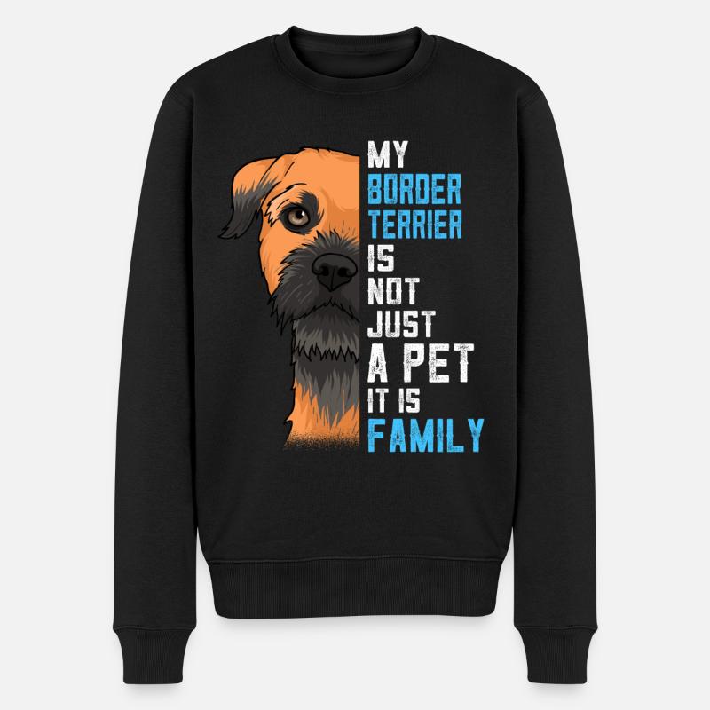 Border Terrier Geschenkidee - Männer Premium Bio Pullover - Schwarz